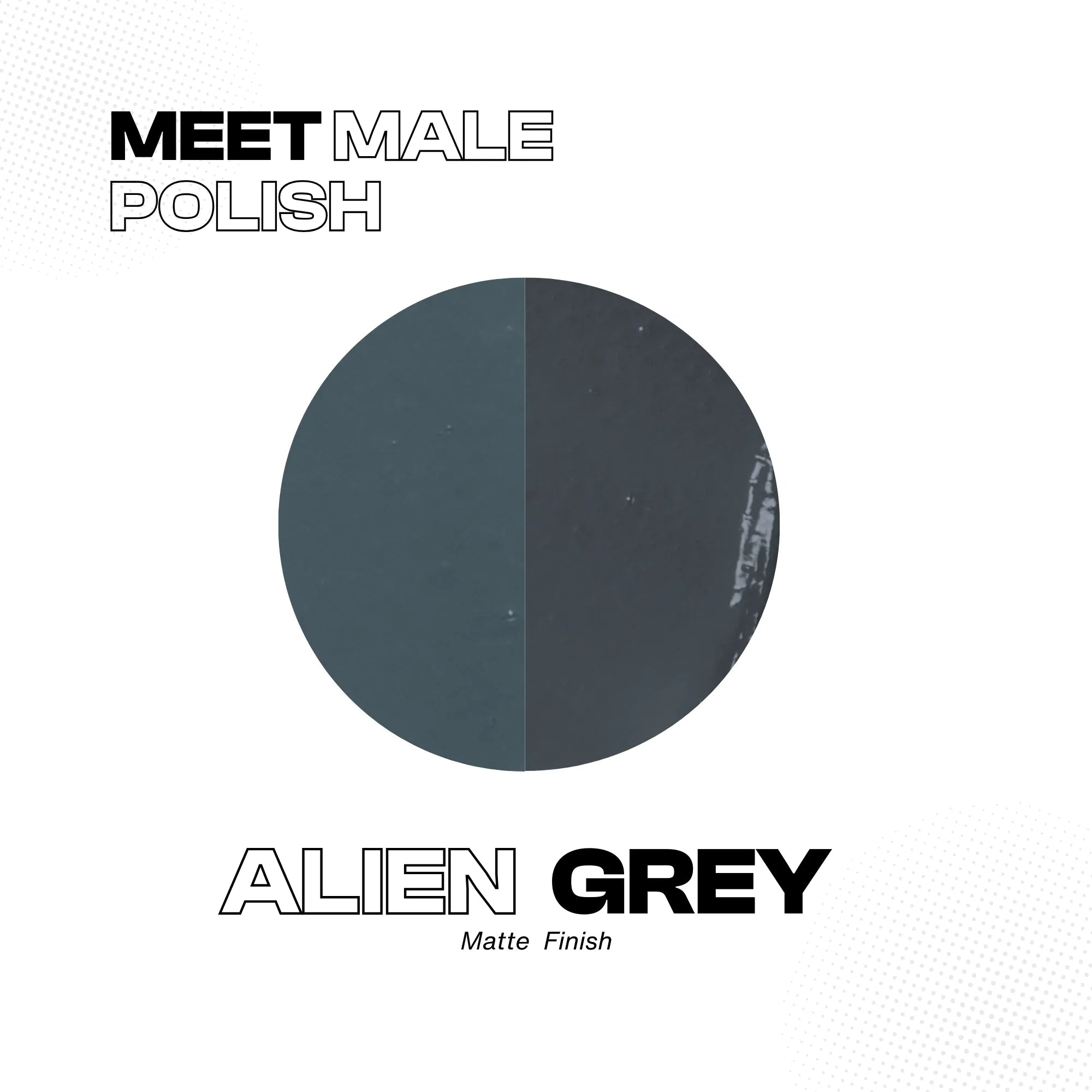 Alien Grey® Nail Polish – Matte Slate Grey. Velvety Finish - Image 2