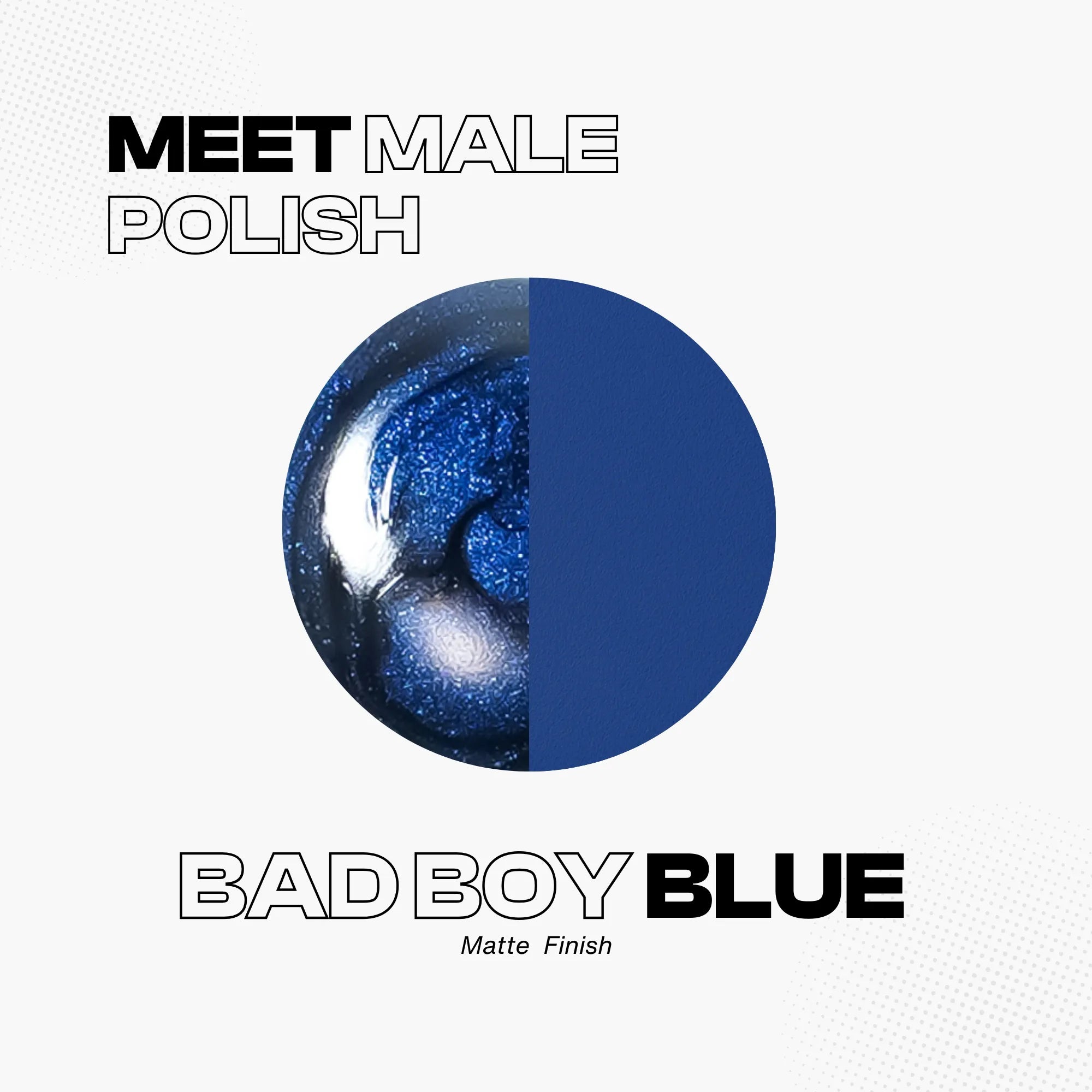 Bad Boy ™ Blue Nail Polish – Matte Navy. Velvety Finish - Image 2