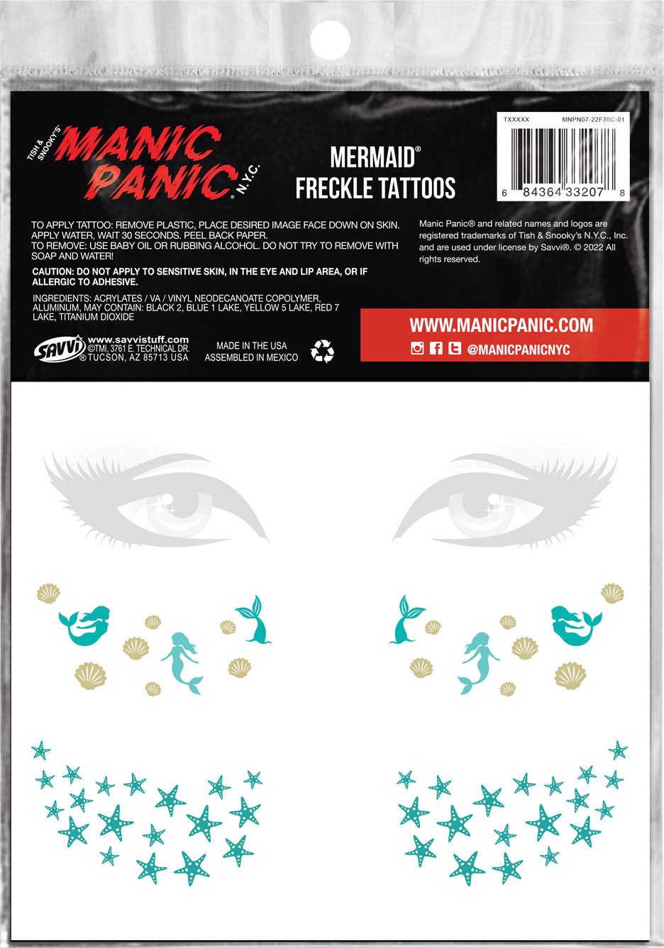 Manic Panic® Mermaid® Freckle Tattoos - Image 2