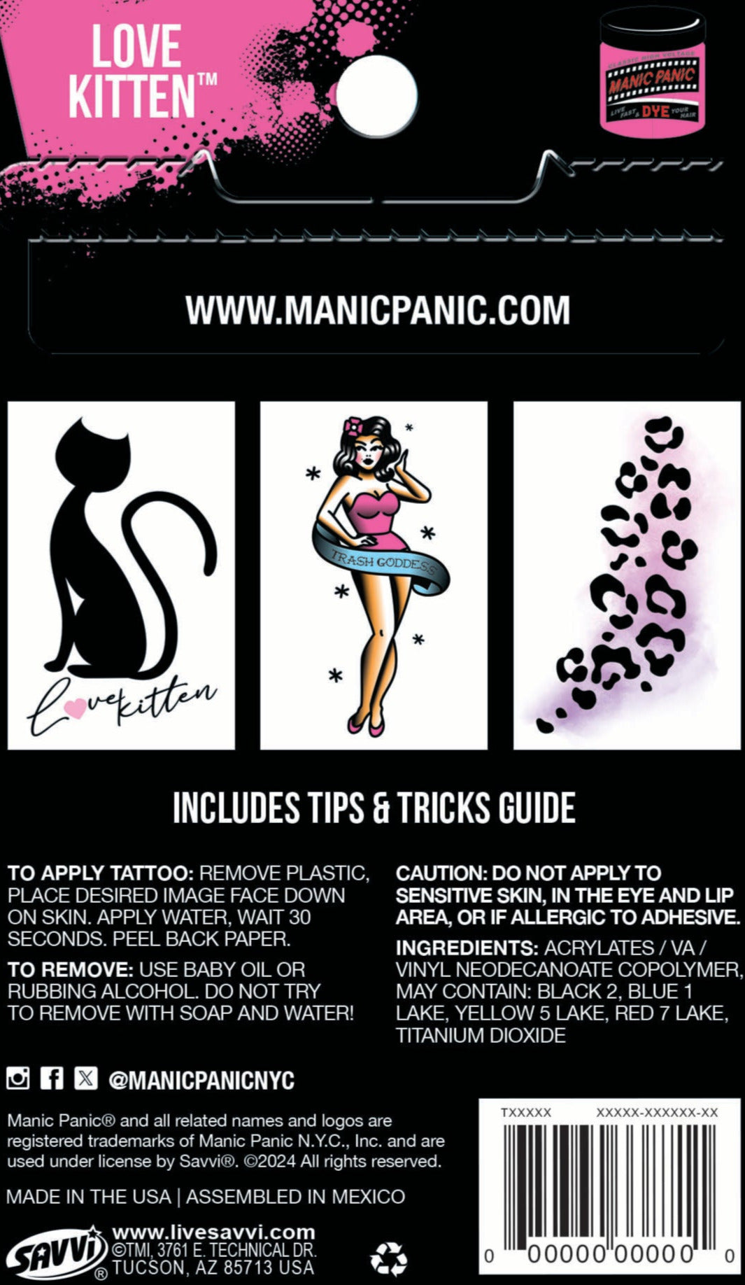 Manic Panic® Love Kitten® Tattoo Pouch - Image 2