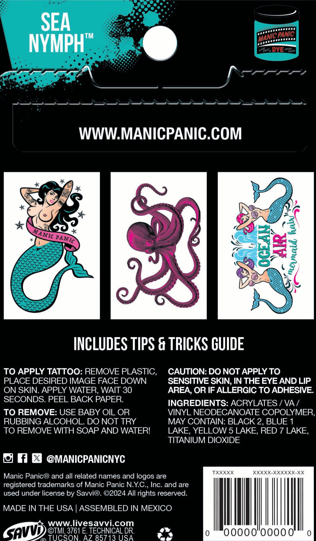 Manic Panic® Sea Nymph™ Tattoo Pouch - Image 2