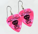Guitar Pick Earrings with Skully design